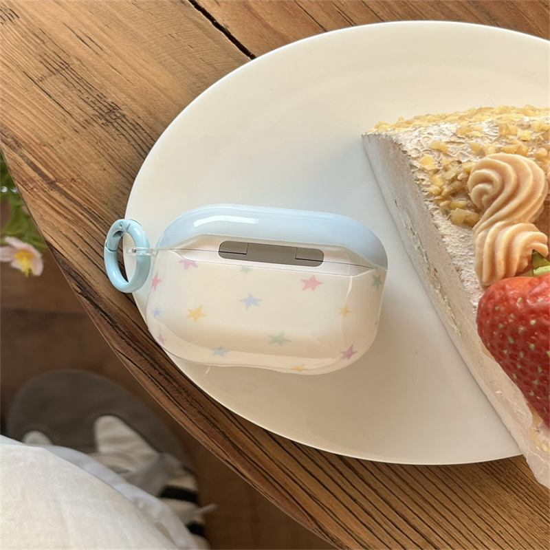 Bunte Sterne für iPhone Kopfhörerhülle Airpods 4 kabellos Bluetooth Kopfhörerhülle Airpod Profi 2 iPod Kopfhörerhülle Airpods 3 Hülle