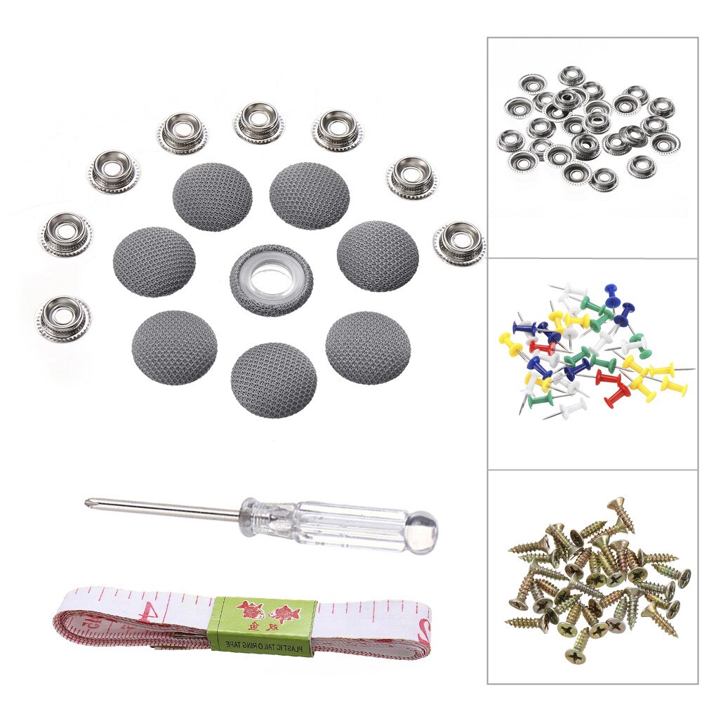 60/40/10 pièces attaches de toit de voiture intérieur plafond tissu fixation bouchon à vis toit réparation boucle tissu attaches supérieures hangars de réparation