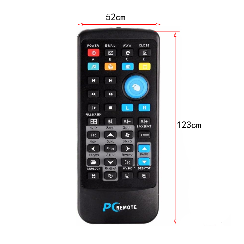 Elistooop Wireless Mouse Remote Control USB Laptop PC Wireless Media Remote Control Mouse Keyboard Center Controller