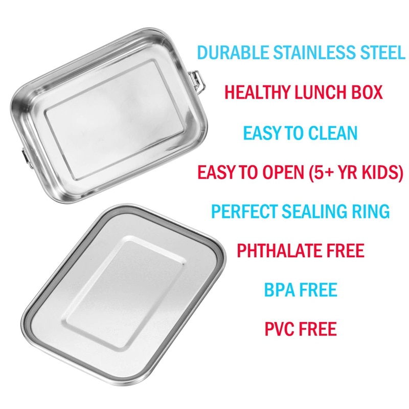 Rvs Lunchbox 800Ml Bento Box Voedsel Container Lunchbox Camping Benodigdheden Voedsel Doos Lunchbox Voor Kinderen Of volwassenen