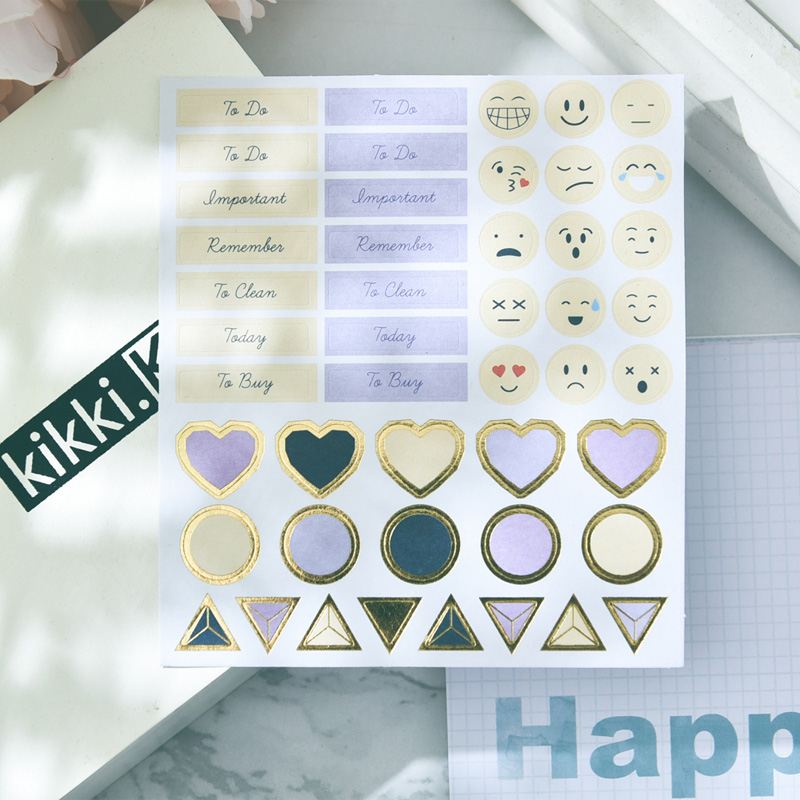 ZFPARTY 4pcs Happy Day Stickers for Scrapbooking DIY Projects/Photo Album/Card Making Crafts