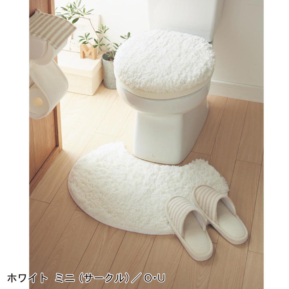 3pcs/Set Plush Solid Color Toilet Set Seat Cover Rug Potty Sets Thick Toilet Ring Set Bathroom Mat Overcoat Toilet Case: White