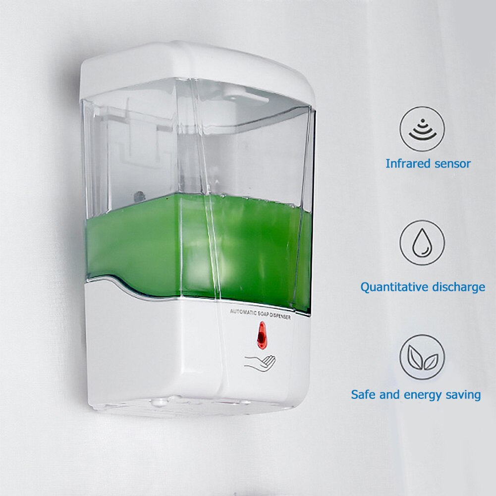 700ml Household Touch Free Touchless Wall Mounted Alcohol Auto Sensor Electric Automatic Hand Sanitizer Liquid Soap Dispenser