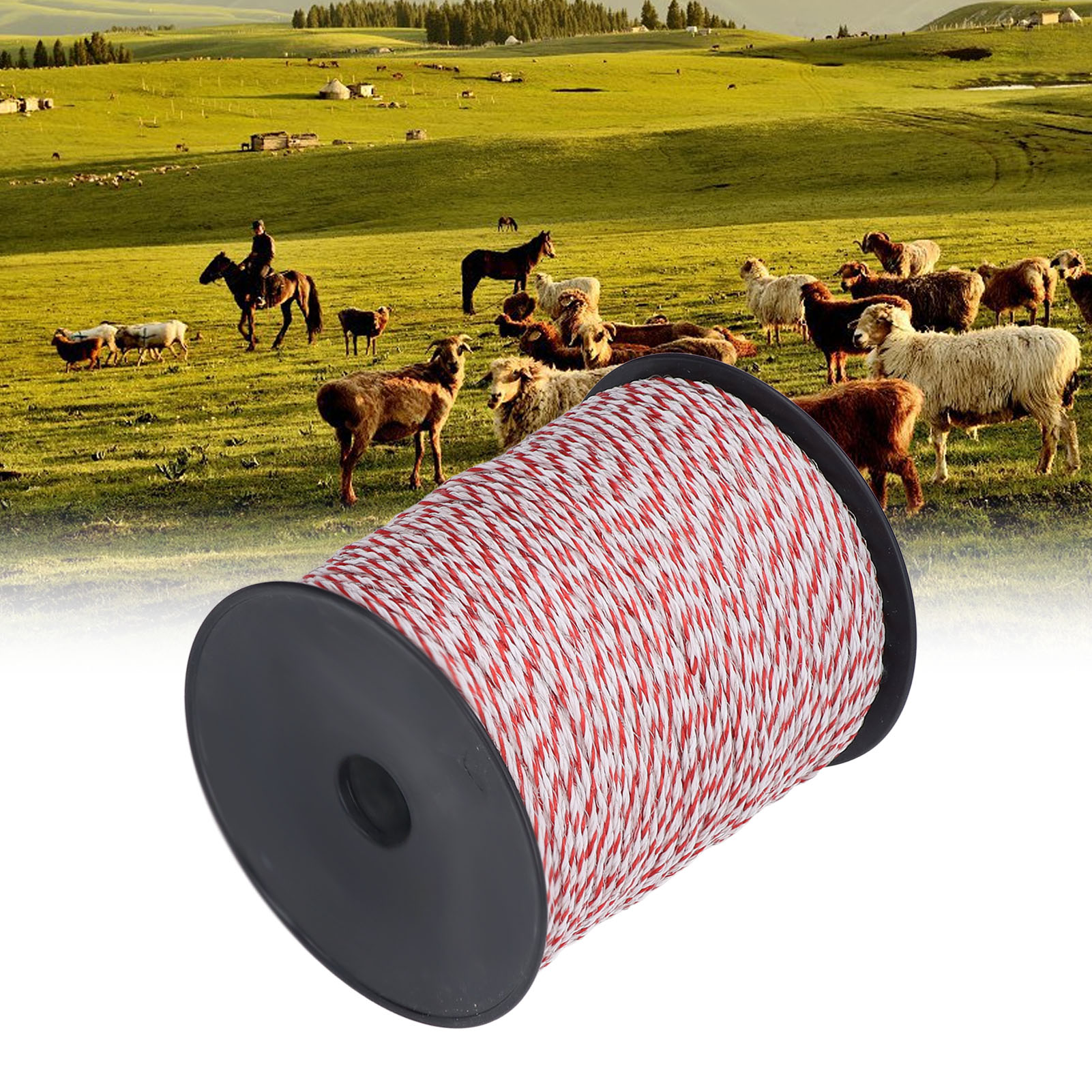500m Fence Power Line Electric Fence Power Rope Wire Electric Fence Accessories for Farm Ranch Horses Cattle Sheep Dogs