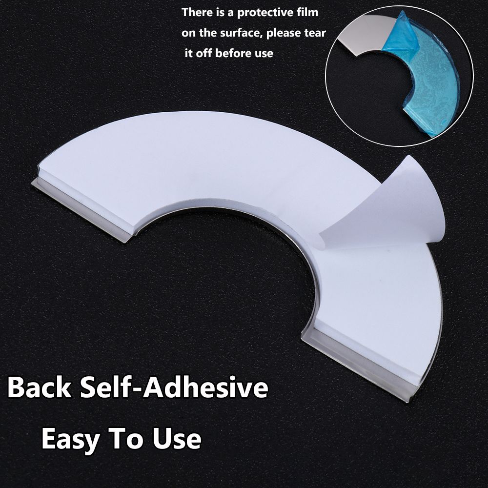 Zelfklevende Douche Kraan Decoratieve Cover Verchroomd Roestvrij Stalen Waterleiding Muur Covers Badkamer Accessoires