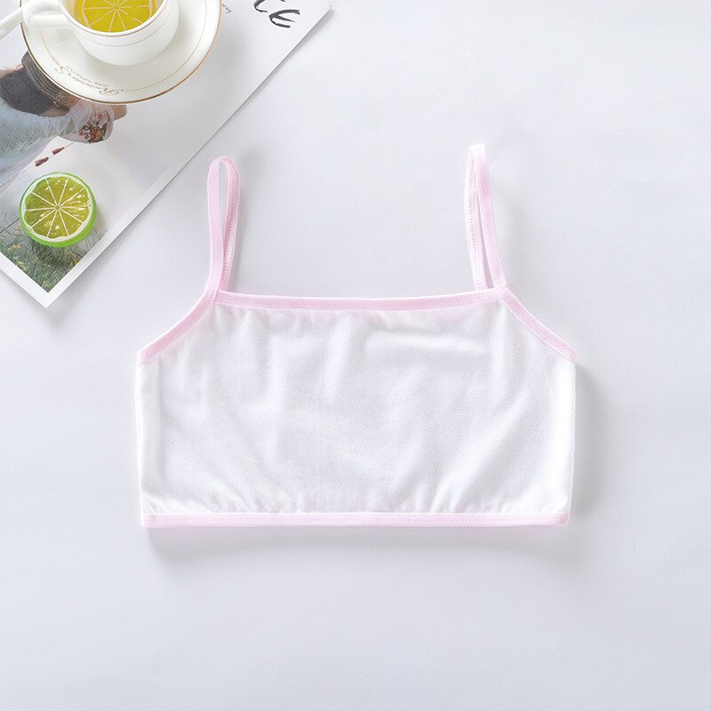 4Pcs Girls bra vests student developmental children girls bra cotton sling tube top teen underwear puberty training bra