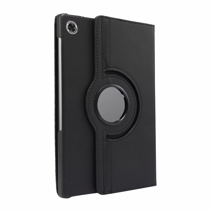 360 obracanie skrzynka dla Lenovo Tab M10 HD 2nd Gen TB-X306F TB-X306X X306 10.1 cal Tablet Funda odwróć stań PU skórzany pokrywy skrzynka: Black
