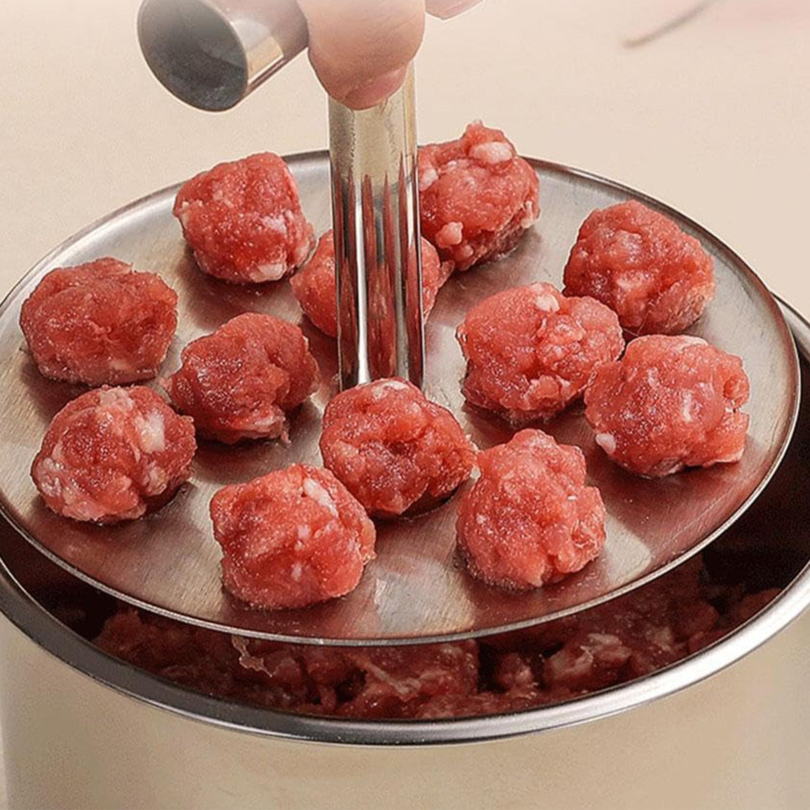 Meatball Press 6/12 Hole Manual Meatball Machine Multifunctional Stainless Steel Meat Maker Home Kitchen Meatball Mold