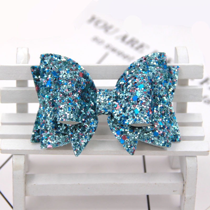 Lazos de pelo con purpurina gruesos de Color sólido 10 Uds 79*54mm, materiales hechos a mano para hacer accesorios para el cabello, sin Clip, 10Yc9692: 1099231005