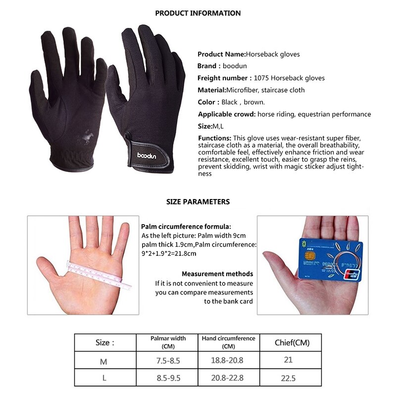 Reiten Handschuh Einstellbare Reit Hand Zubehör Anti-Rutschen Durable Sport Unisex Atmungsaktive Reiten Zubehör