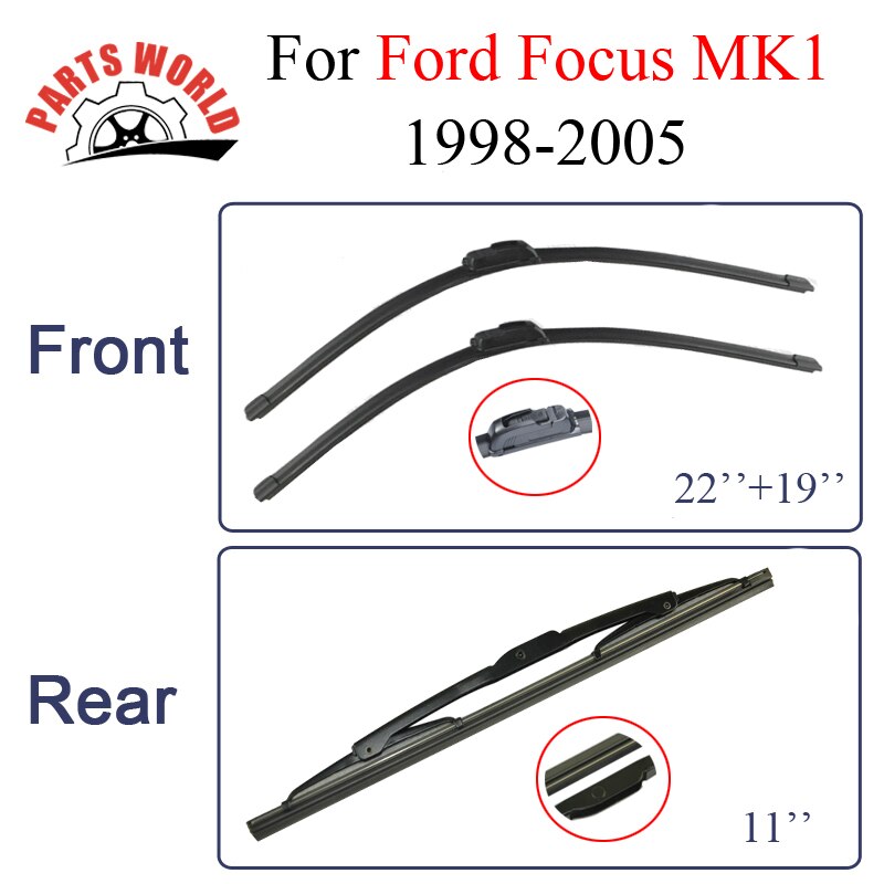 Wisserbladen Voor Ford Focus mk1 1998-2005 Ruitenwissers Auto Accessoires Rubber Voor En Achter Voorruit