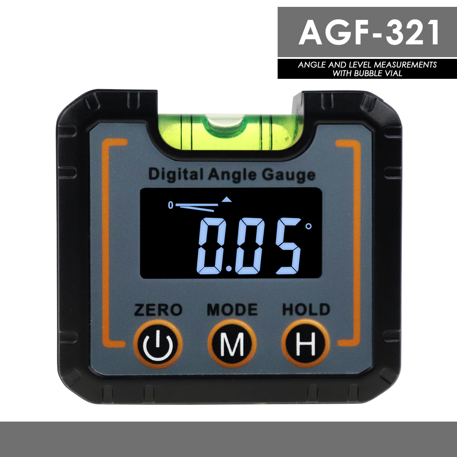Angle Finder Protractor Inclinometer with 3 Strong Disk Magnet Waterproof Digital Bevel Box Gauge: AGF-321