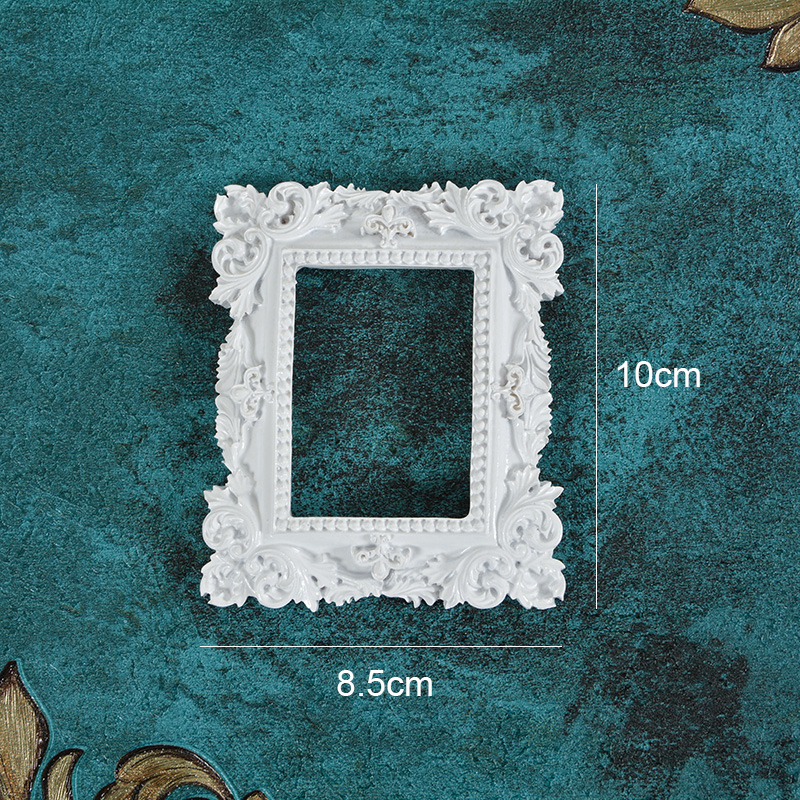 Cornice per foto bianca in resina retrò per accessori fotografici Puntelli per riprese Gioielli fai da te Decorazione murale fotografica Cornici per foto: royal blue
