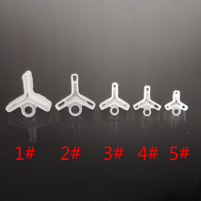OUTKIT-cubiertas protectoras de anzuelos triples de plástico, para señuelos de pesca, 5 tamaños, funda, gorros, Protector de seguridad, 20 unids/lote