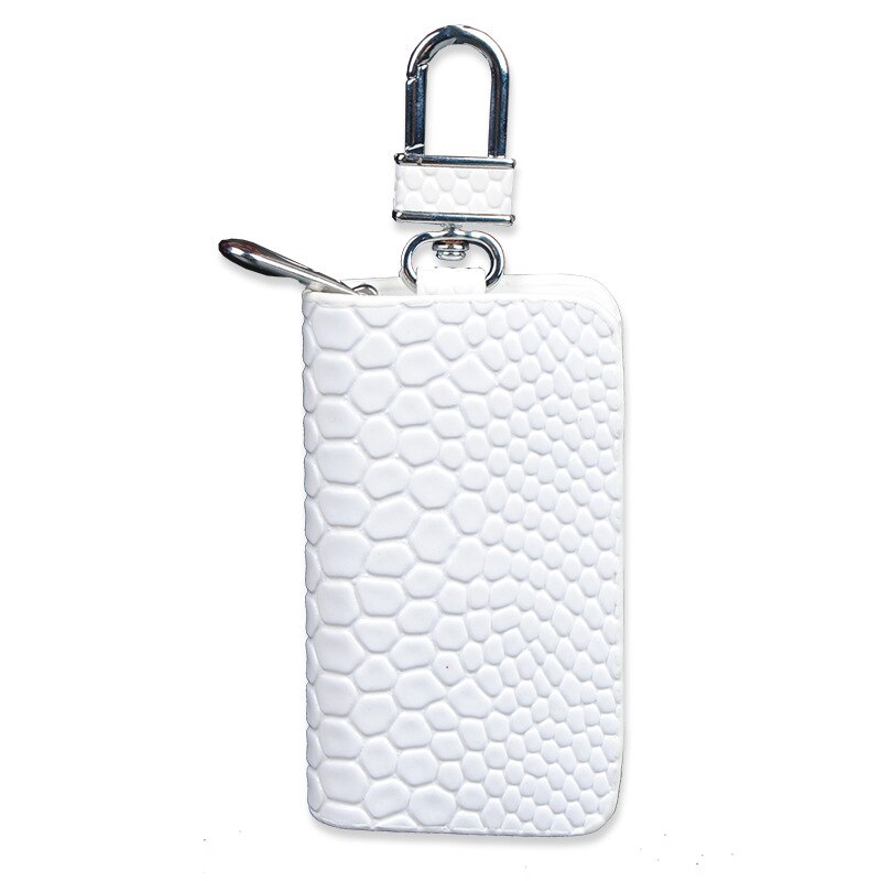 Funda para llave de coche Llavero cartera Llavero de billetera inteligente Llavero: Blanco