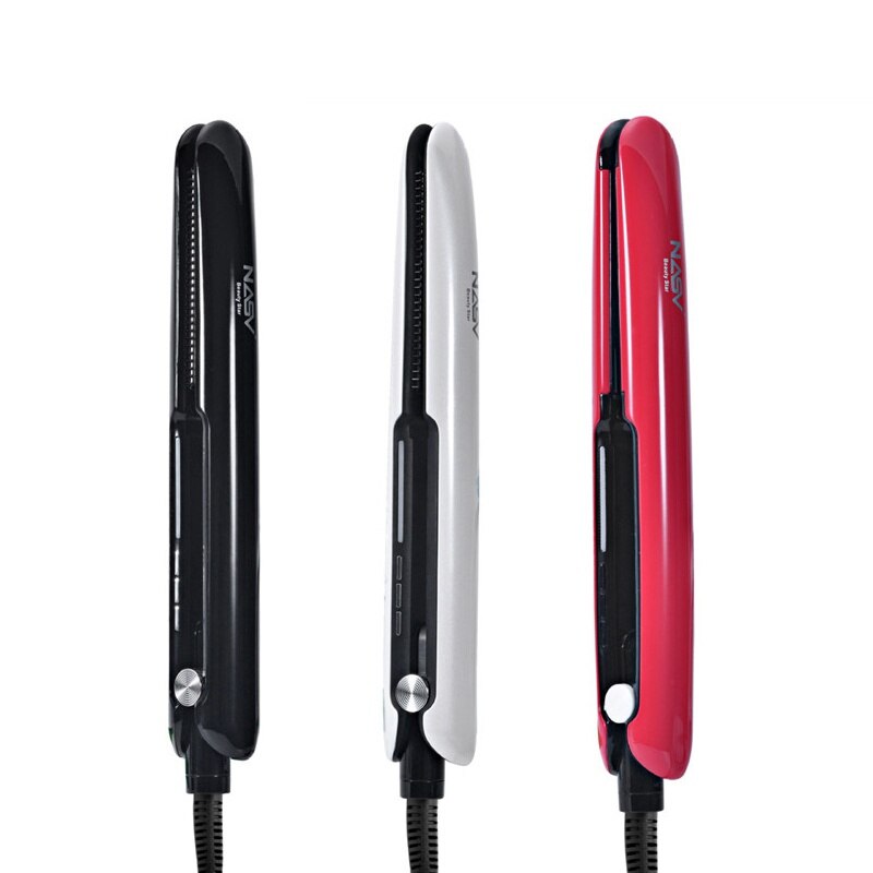 Mais novo de Ferro para Alisador de Cabelo Iônico De Turmalina Cerâmica Plana Ferro Barba Endireitar Pente Anti-escaldante Quente Hair Styling Ferramenta