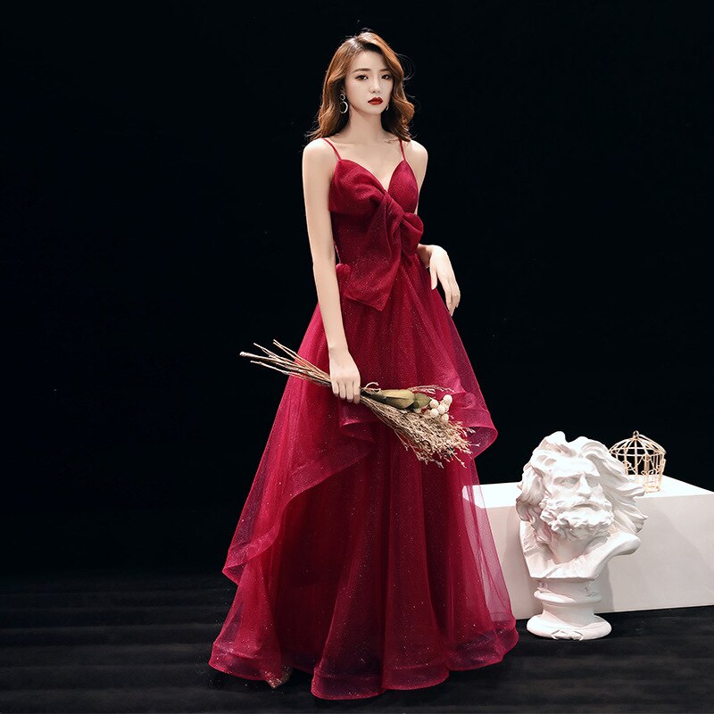 Sexy slingbackless bordeauxrode avondjurk chinese bruid bruiloft lange galajurk cheongsam avondjurk