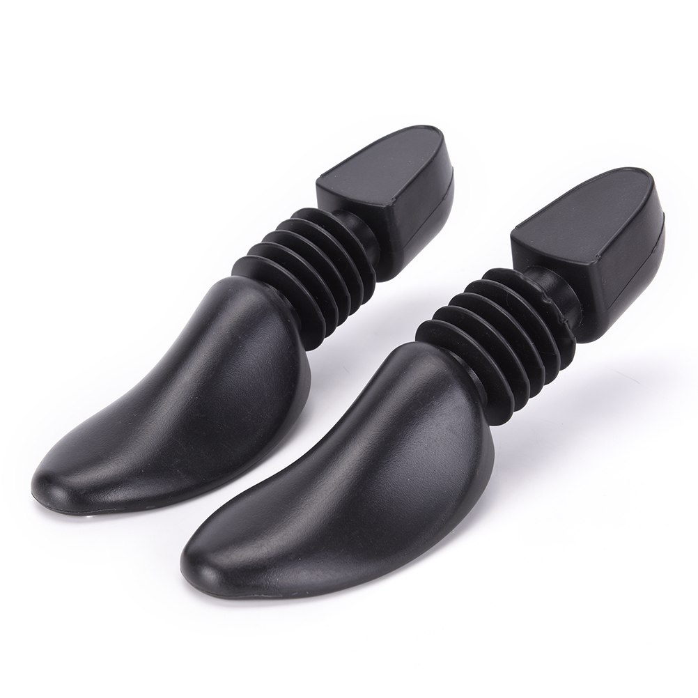 1Pair Spring Shoe Tree Stretcher Boot Holder Shaper Automatic Support For Men/Women Black Plastic Shoes Tree Stretcher