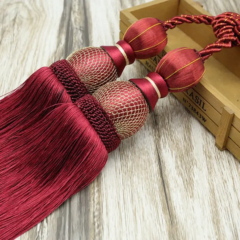 Gordijn Touw 1PC Kwasten Tiebacks Tennisbal Gordijn Houder Opknoping Riemen Touwen Clips Sluiting Tieback Gordijnen Accessoires