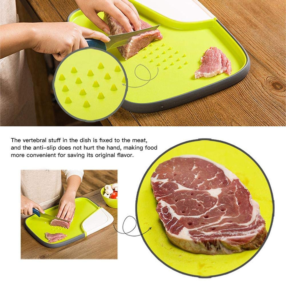 Kitchen Chopping Block Vegetable Meat Cutting Board with Tray Food Grade PP Material Cutting Boards Kitchen Cutting Tools