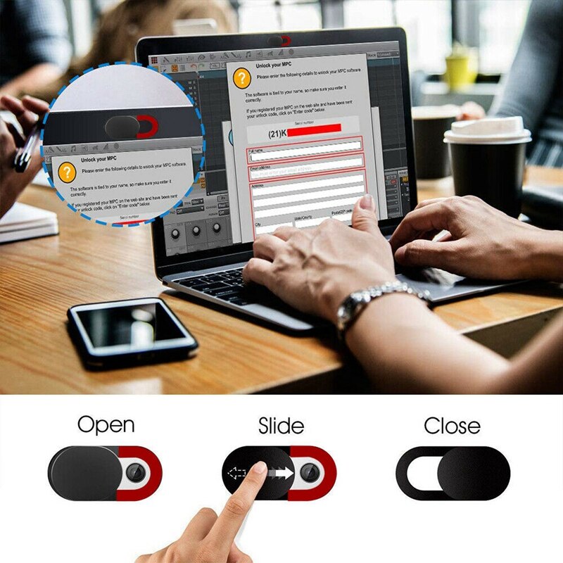 6 Pack Webcam Cover Slide Ultra Thin Round Laptop Camera Cover Slide Privacy Protection for Computer Pro