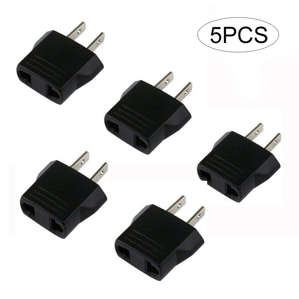 5Pcs 110V to 220V Conversion Adapter Plugs Travel Adapter Converter Electrical Equipment Charging Supplies EU US AC/DC Adapters