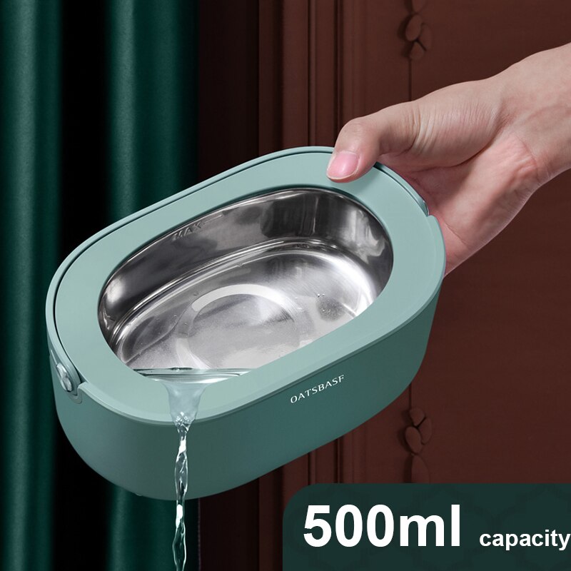 500ml Portable Ultrasonic Cleaner Household Commercial Cleaning Machine 4 Cleaning Modes 45000HZ Glasses Jewelry Tools Cleaner