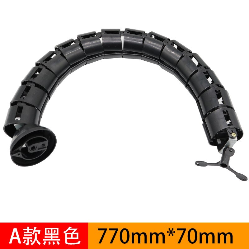 Flexible Spiral Cable Management Desk Cable Organizer Storage Pipe Under Desk Cable Management Box Cable Management Tube: A-black