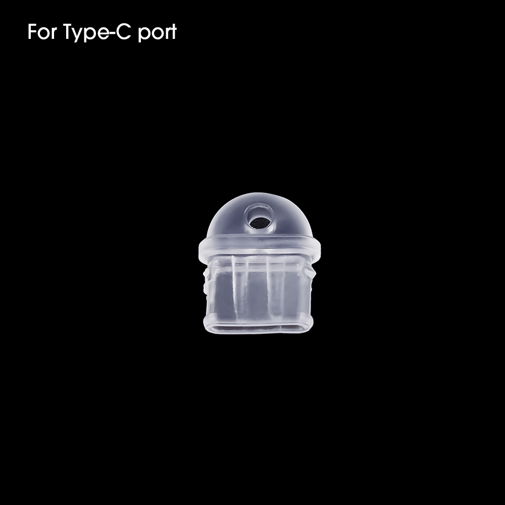 10-1 Uds DIY tapón antipolvo para IPhone tipo C puerto de carga Micro USB tapón antipolvo transparente 3,5mm tapón para conector de auriculares enchufe a prueba de polvo: Plata