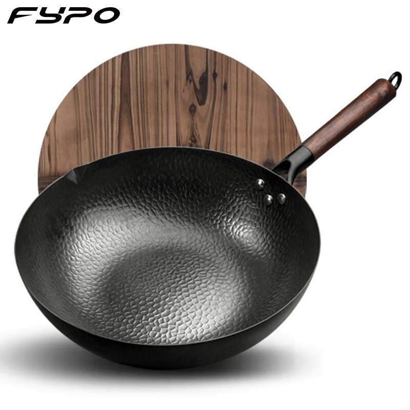Ijzeren Wok Traditionele Kookgerei Ijzeren Wok Non-stick Pan Non-Coating Pan