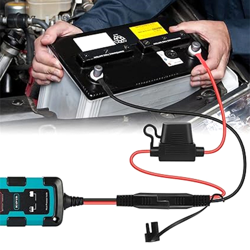 12V Charger Cable For Motorcycle Battery Terminal To SAE Quick Extension Cord Cable Connector For Battery Charger/Maintainer