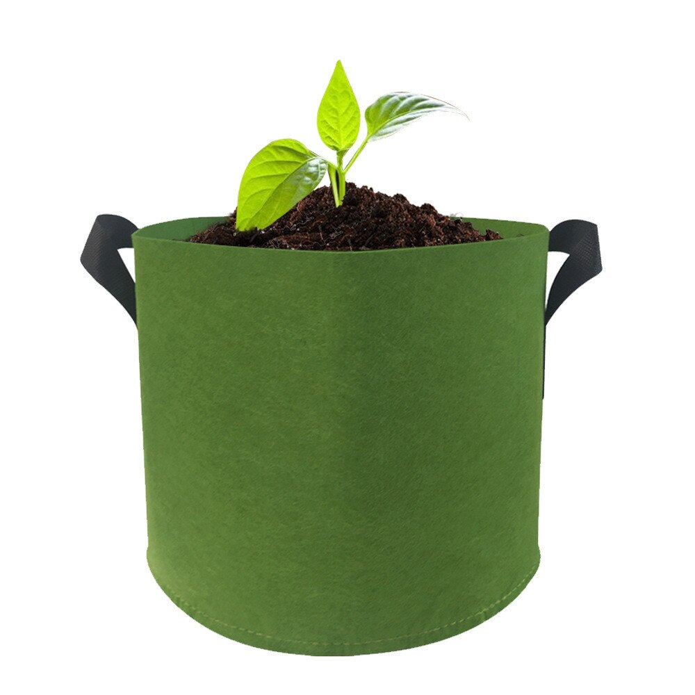 25 # Groeien Zakken Plant Pot Diy Aardappel Growplanter Feltcloth Planten Container Bag Thicken Tuin Pot Voor Tuin En Groente patch: Green