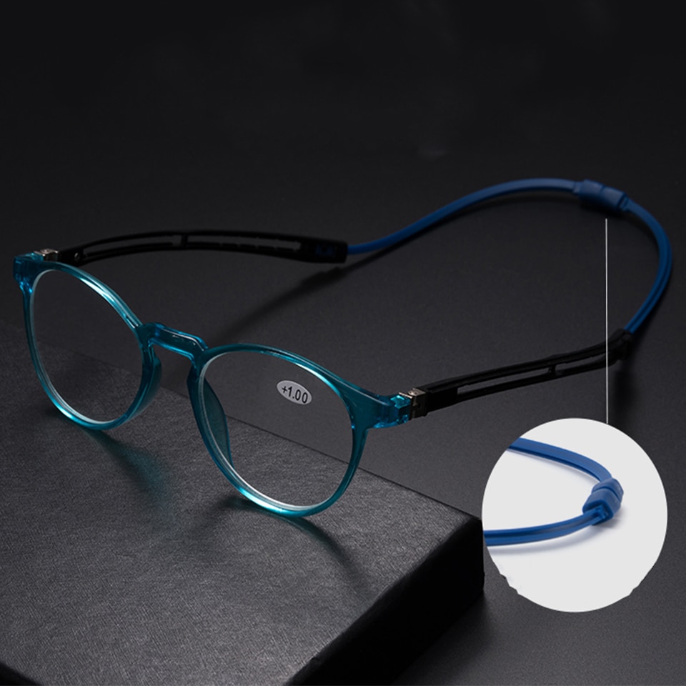 magnetic reading glasses portable men and women hanging neck reading glasses TR90 magnet reading glasses for the elderly