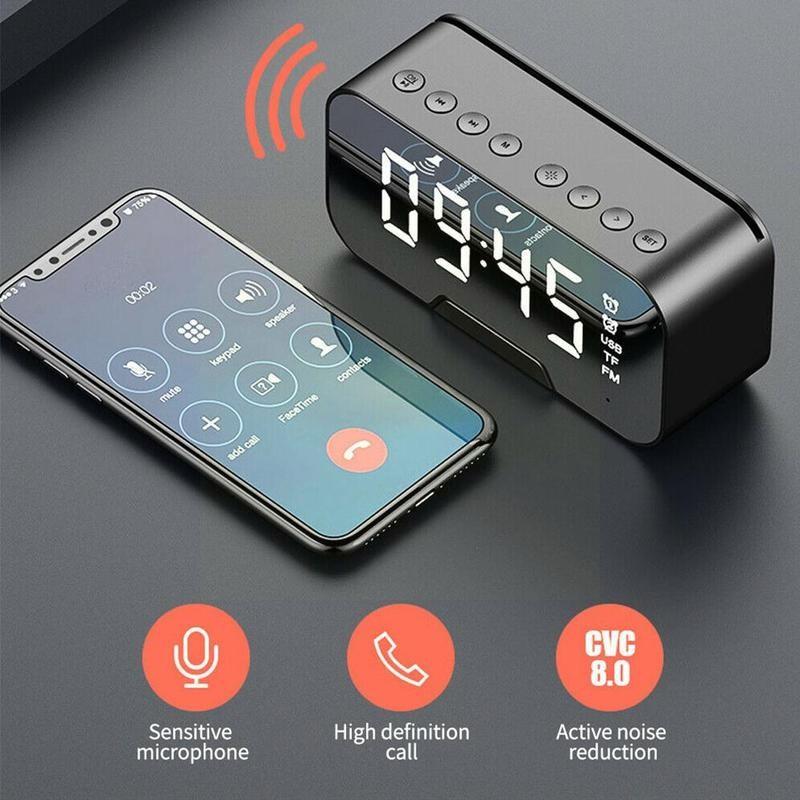 Standard Version G10 Mirror Clock Wireless Bluetooth Radio Adjustable Screen Brightness Clock Digital Led Alarm Clock Suppo Q1n6