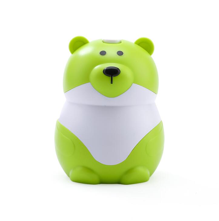 Automatic Push-type Toothpick Holder Cute Cartoon Bear Plastic Toothpick Dispenser with Slide Cover, Holds About 300 Toothpicks: Green  