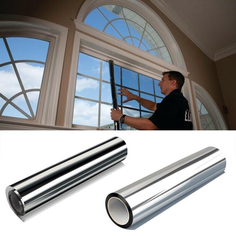 One Way Window Film Sticker Mirror Effect Protecting Window Anti-voyeur Prevent Sticker Reflective Heat Uv Control R9C8