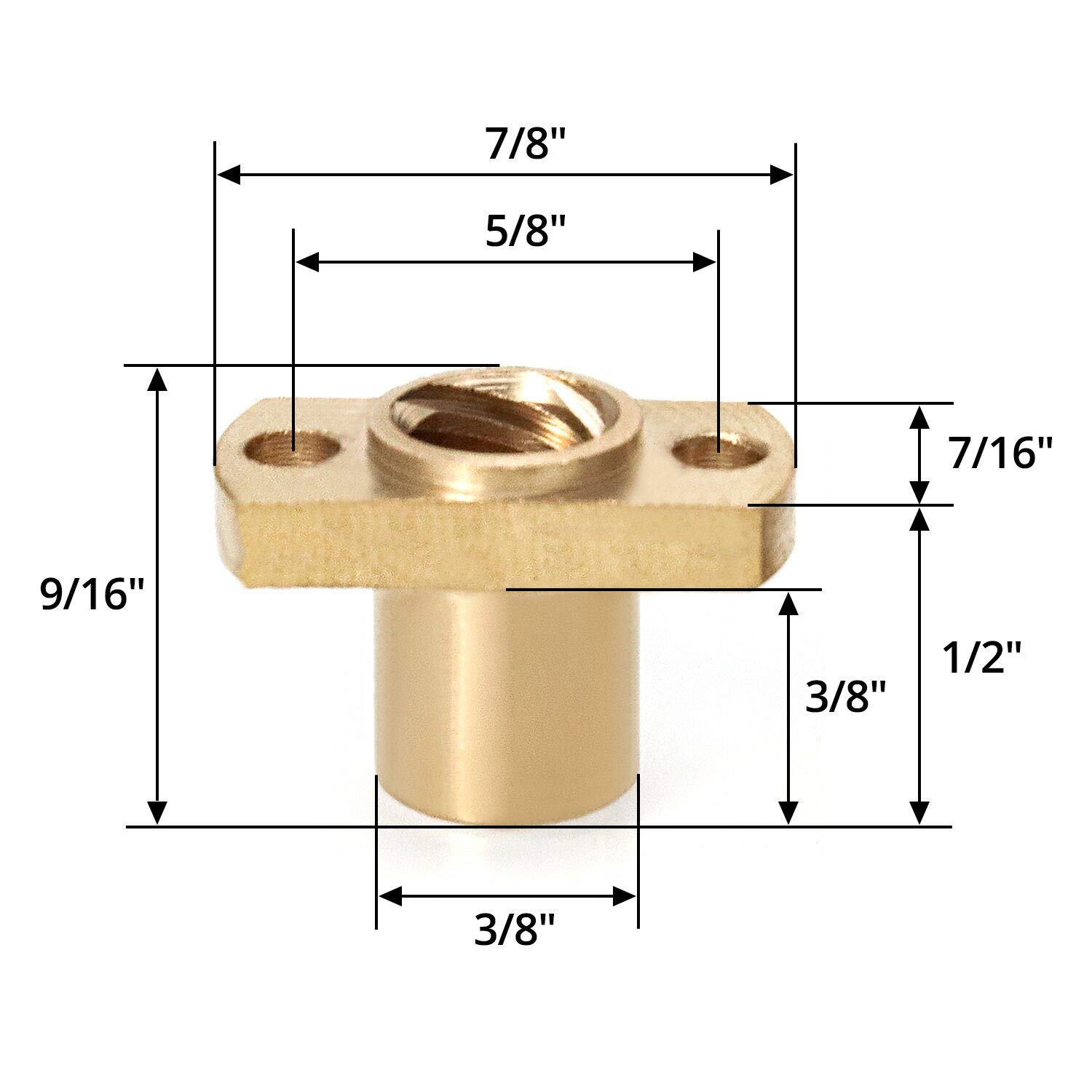 1pc T8 Vite di Piombo dado Flangia dado in Ottone Passo 2mm Piombo 2mm/8mm Motore Trapezoidale Vite Dadi Vite di Piombo per parti della stampante 3D CNC