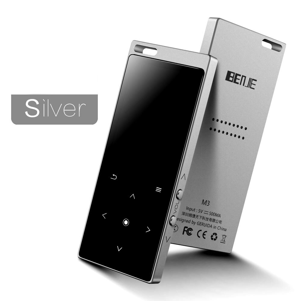 Benjie-reproductor MP3 M3 con Bluetooth, Audio portátil, 8GB, con altavoz incorporado, reproductor de música, grabadora, Radio FM, compatible con tarjeta TF, Original