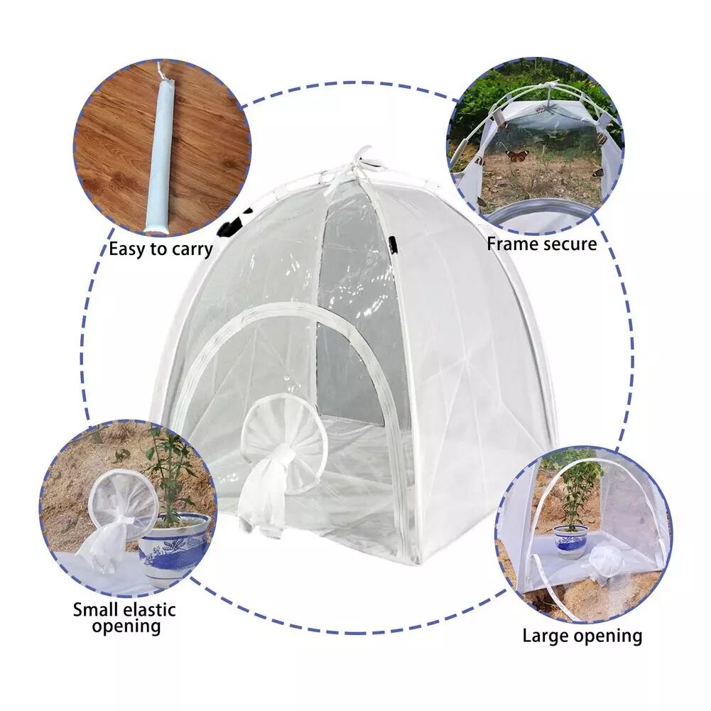 Cobertizo de aislamiento multifuncional para plantas, Mini invernaderos plegables transparentes de PVC para jardín, habitación cálida de PVC