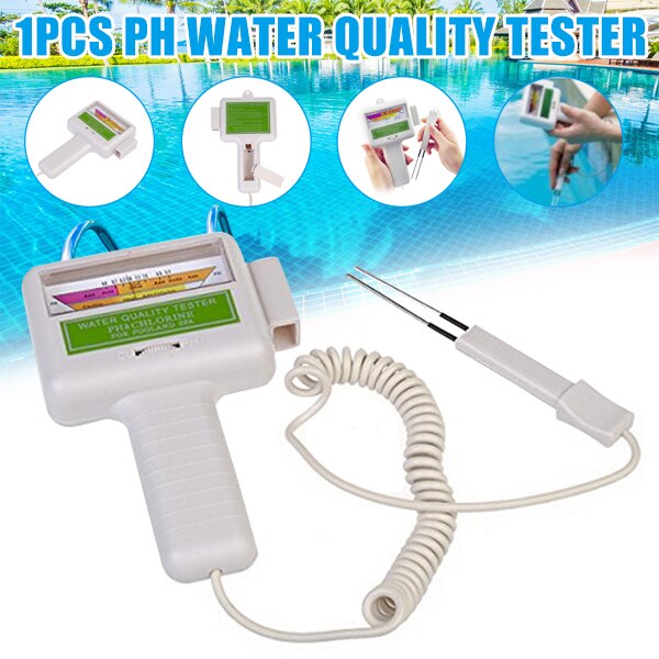 Vand ph /cl2 klor tester niveaumålere til swimmingpool spabade storskærm fysik 17.5*11.6*3.1 cm em88