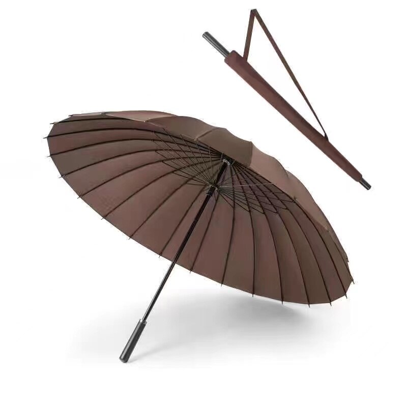 Paraguas de para hombre, marco de fibra de vidrio resistente al viento, automático, 24K,: 24DH04