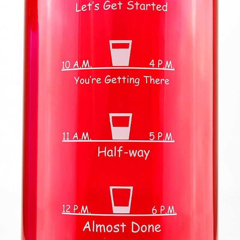Sports Water Bottle Time Marker Tracker Goal 32oz/1000ml Large Volume Portable Drink Bottle BPA Free and Brand