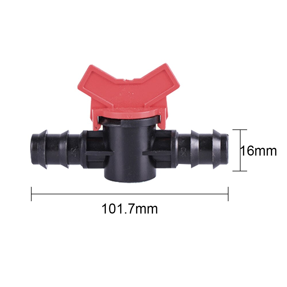 16mm 20mm pe rörkopplingar mini kulventil bevattning droppslang mutter lås kopplingar hi tub pipe vatten brytare: 16mm