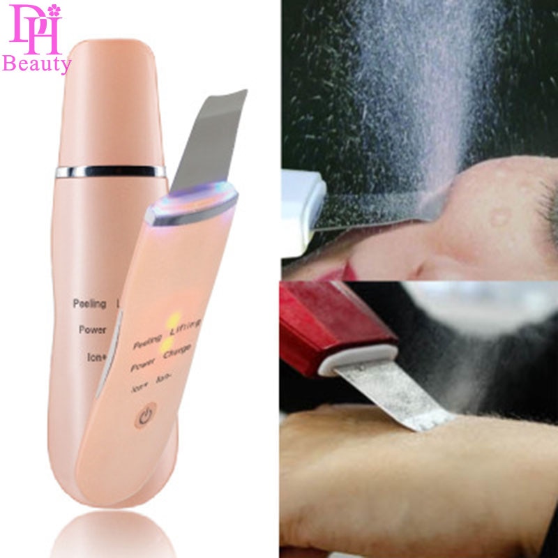Ultrasound Skin Cleaner Ultrasone Porie Reiniging Gezicht Peeling Gezichtsreiniging Machine Hoge Frequentie Trillingen Facial Massager