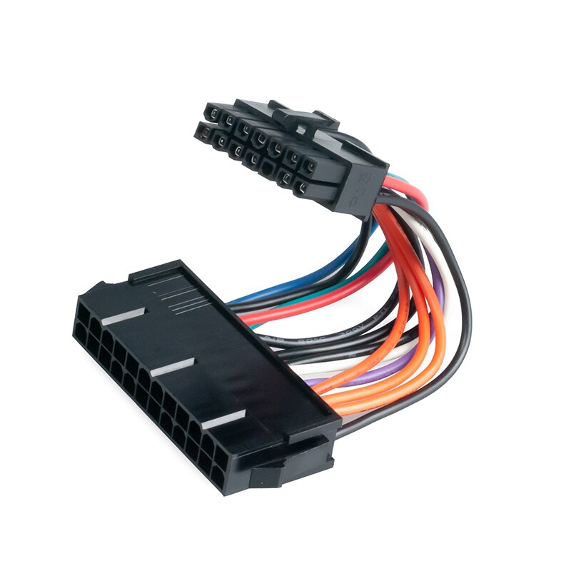 10Cm Voeding Kabel Cord 18AWG Draad Atx 24 Pin Naar 14 Pin Adapter Kabel Voor Lenovo Ibm Dell q77 B75 A75 Q75 Moederbord