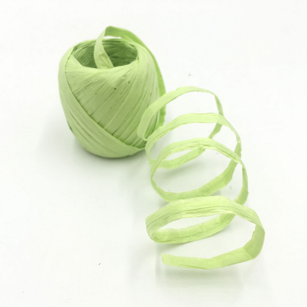 Raffia papier lint touw touw  ,1 rollen raffia lint/touw , 22 meter per rol, verpakking papier touw voor kerstmis: Fruitgroen
