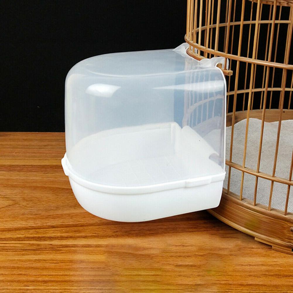 Pet Hanging Water Bath Tub For Small Bird Parrots Shower Cage