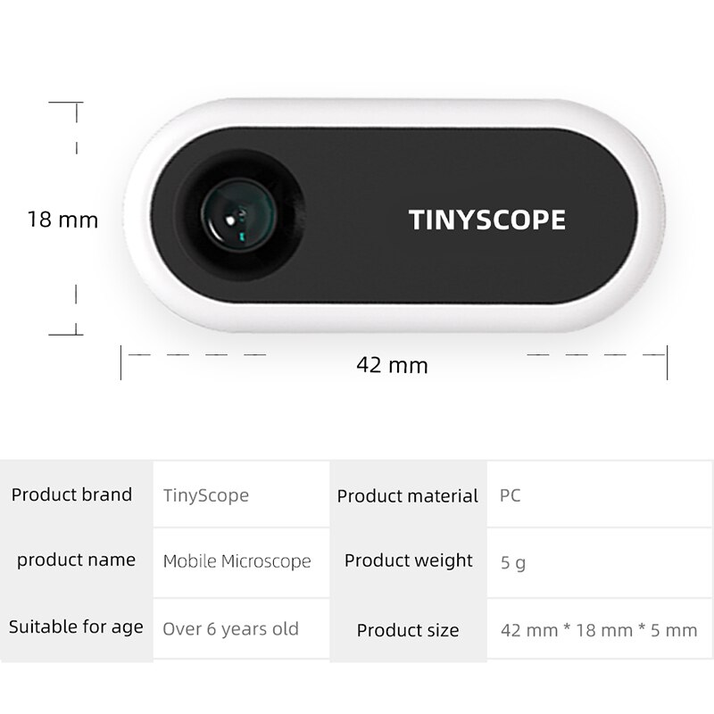 Telefon komórkowy obiektyw aparatu dla IPhone Xiaomi Samsung Huawei Tinyscope 20x-400x profesjonalny mikroskop profesjonalny HD