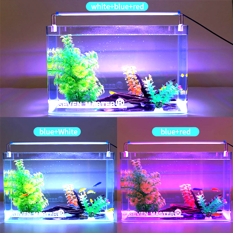 Aquarium LED light fish tank ornamental landscaping aquatic plants LED light expandable 18-75cm waterproof clip-on light110V220V