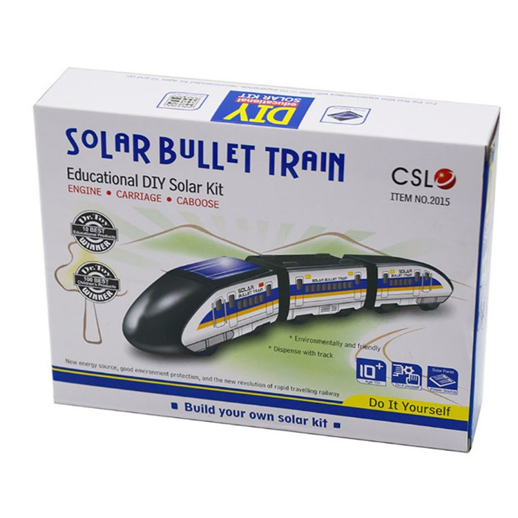 3D DIY Solar Powered Train Toy Energy High Speed Model Educational Science Students Experimental s